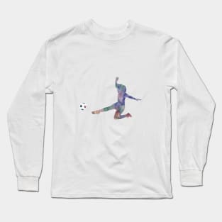 Female Soccer Player Long Sleeve T-Shirt